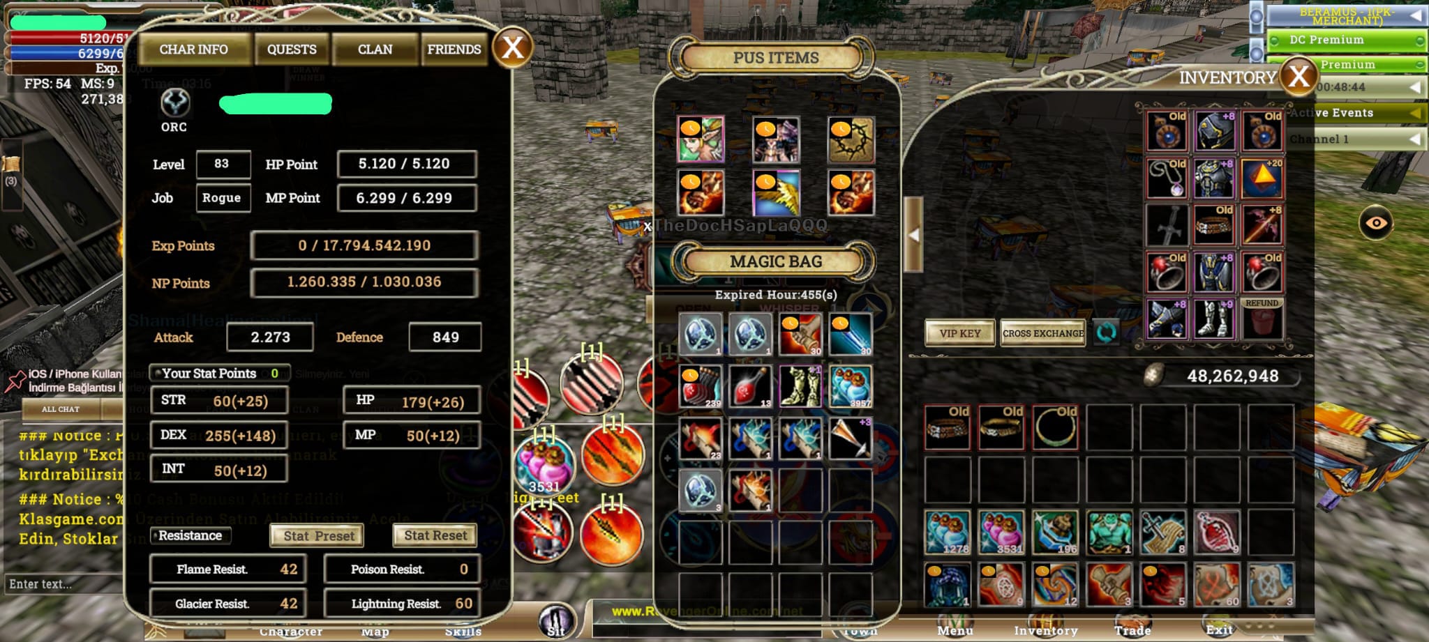 PK YA HAZIR İTEMLİ 83 LWL TÜM SKİLLER AÇIK 1.2 NP Lİ OKÇU (QUEST ALINMADI)