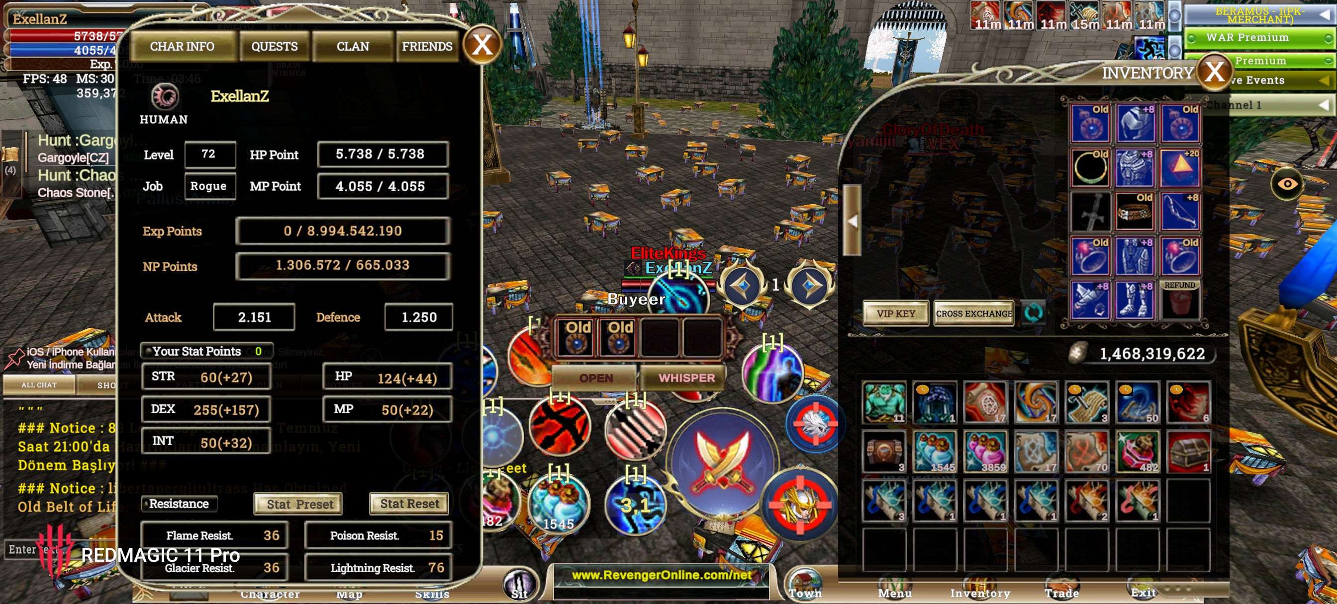 QUEST BOW 8, Talisman +20, 70,72 Acik Okcu, 1.3m np full