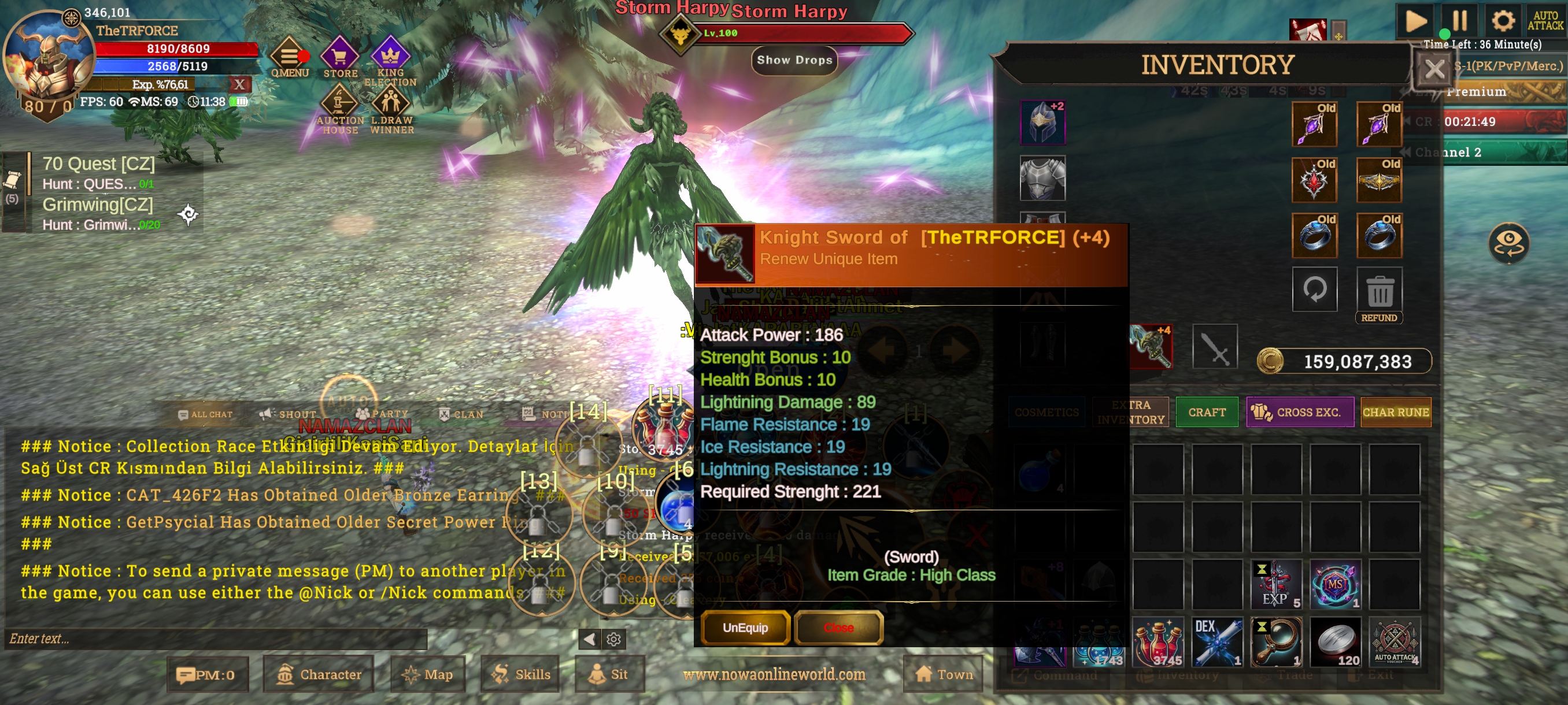 Quest ms reb +4. WARRİOR