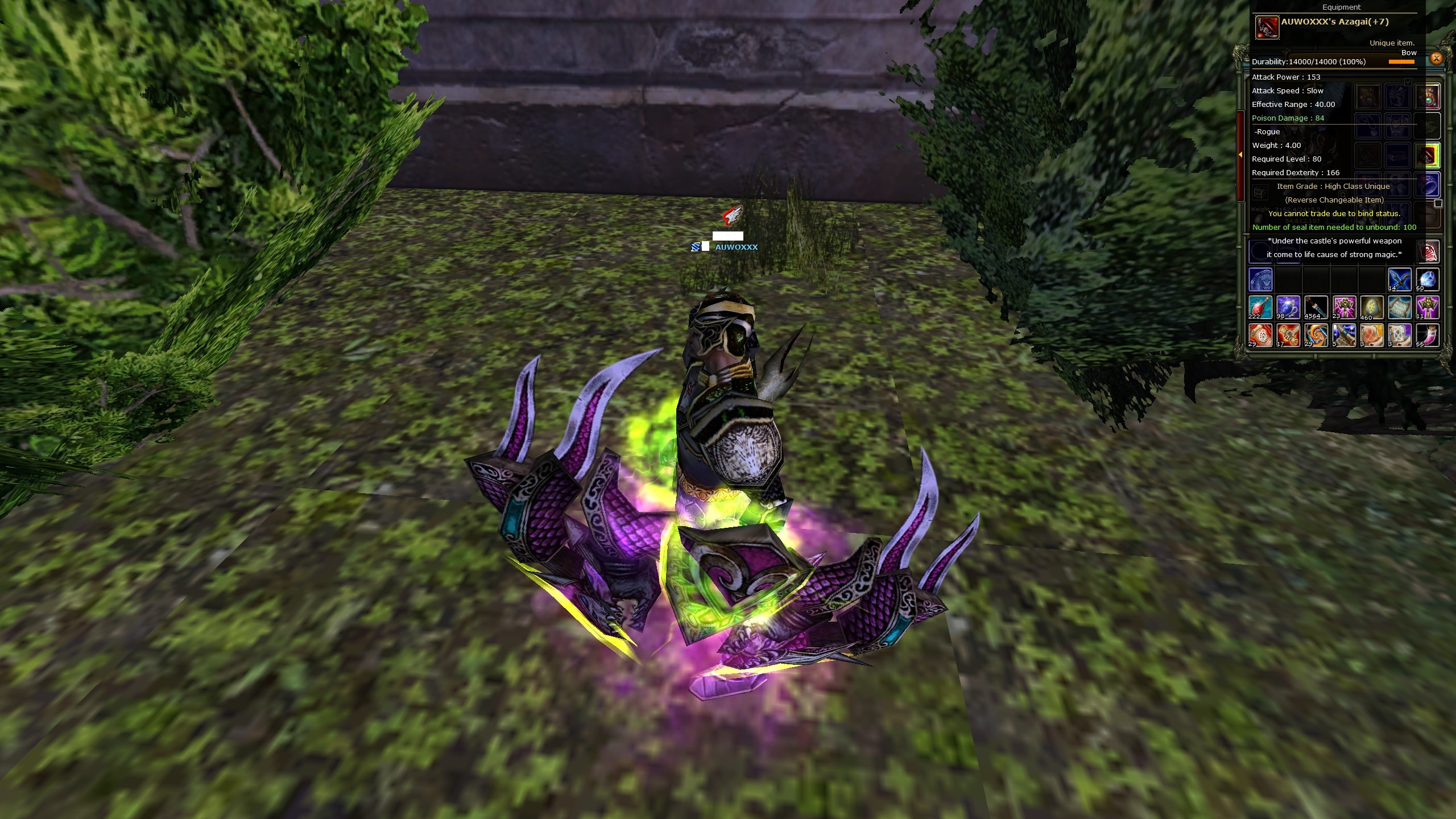 SELL AUWOXXX(83/7REB ROGUE+7AZAGAI+8 MYTHRILFULLPKCHARACTER)