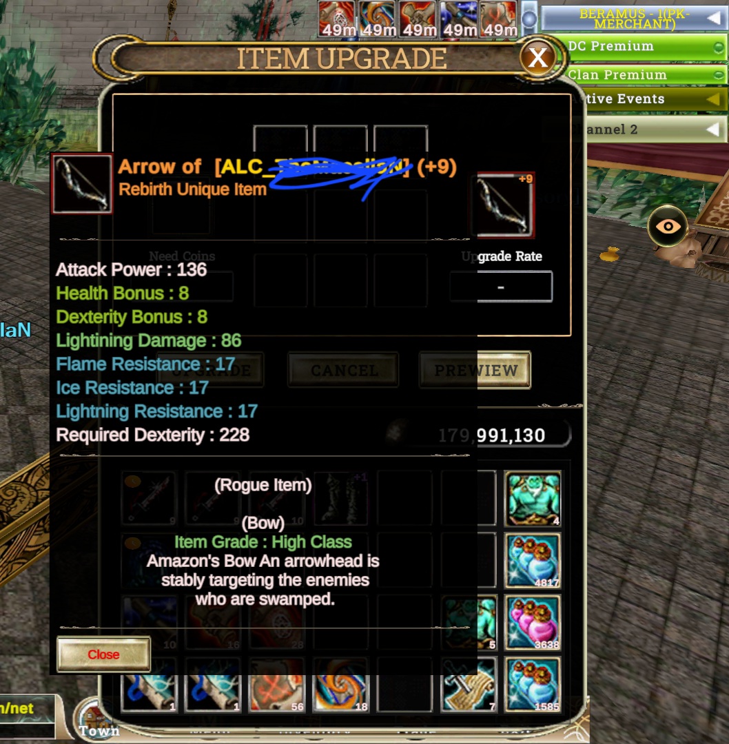 SELL REBİTH +9 QUEST BOW