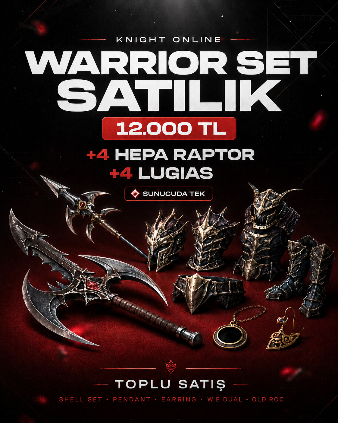 WARRIOR SET SATILIK