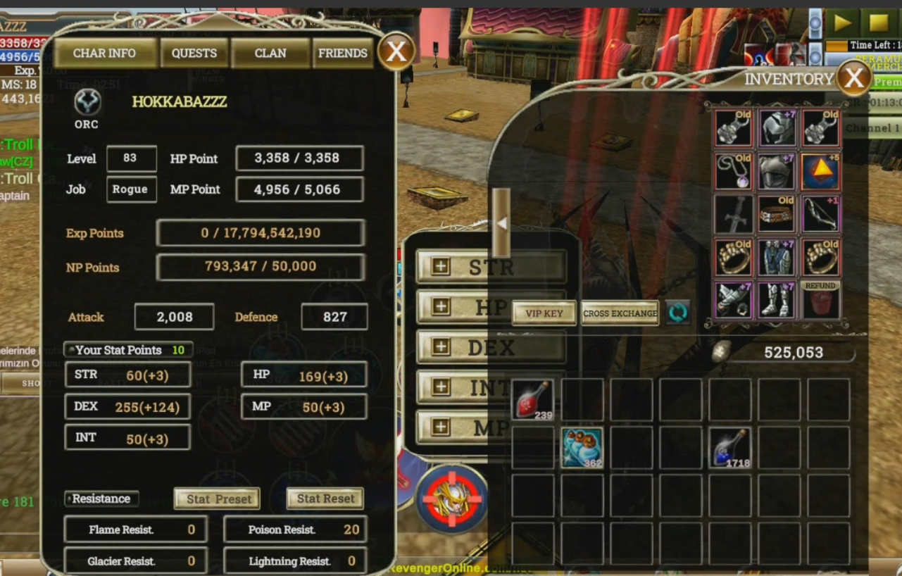 70i AÇIK FARM OKCUSU 83 LEVEL +5 TALİSMAN 790k NP - ACCOUNT VERİLECEK-