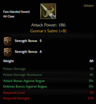 +8 GUNNAR'S SABRE  9 STR RÜNLÜ