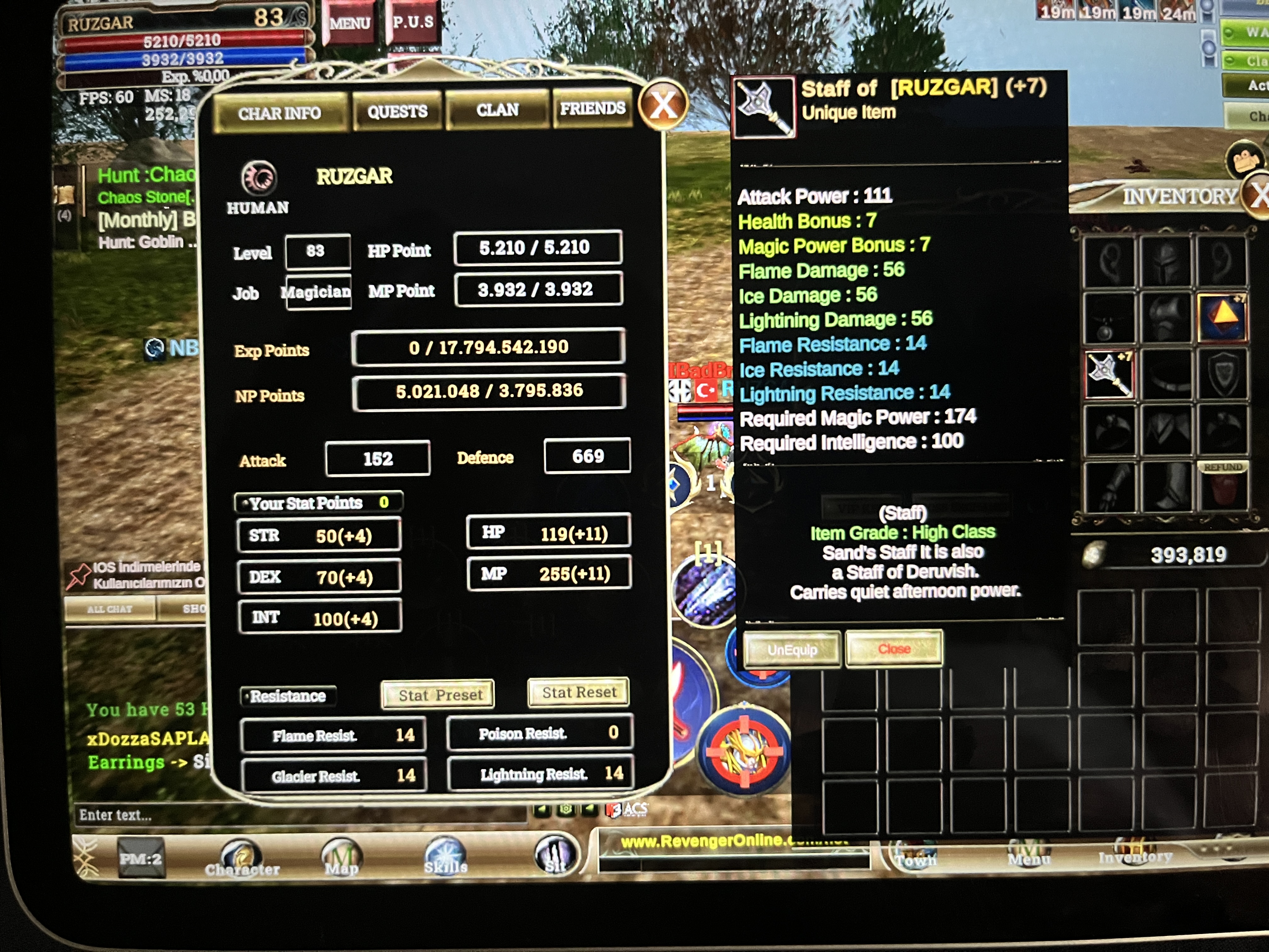 83 lvl MAGE +7 quest staff