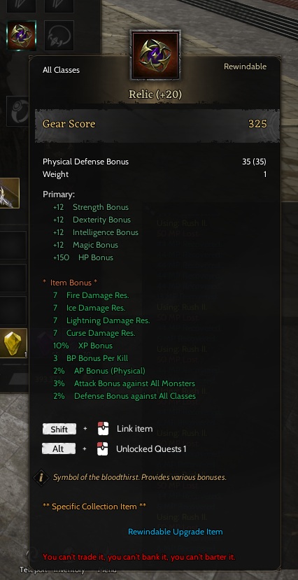 85/5 Rogue - 20 Relic - 8 Bow - 5.3M NP