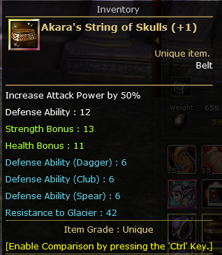 Akara String of Skulls +1