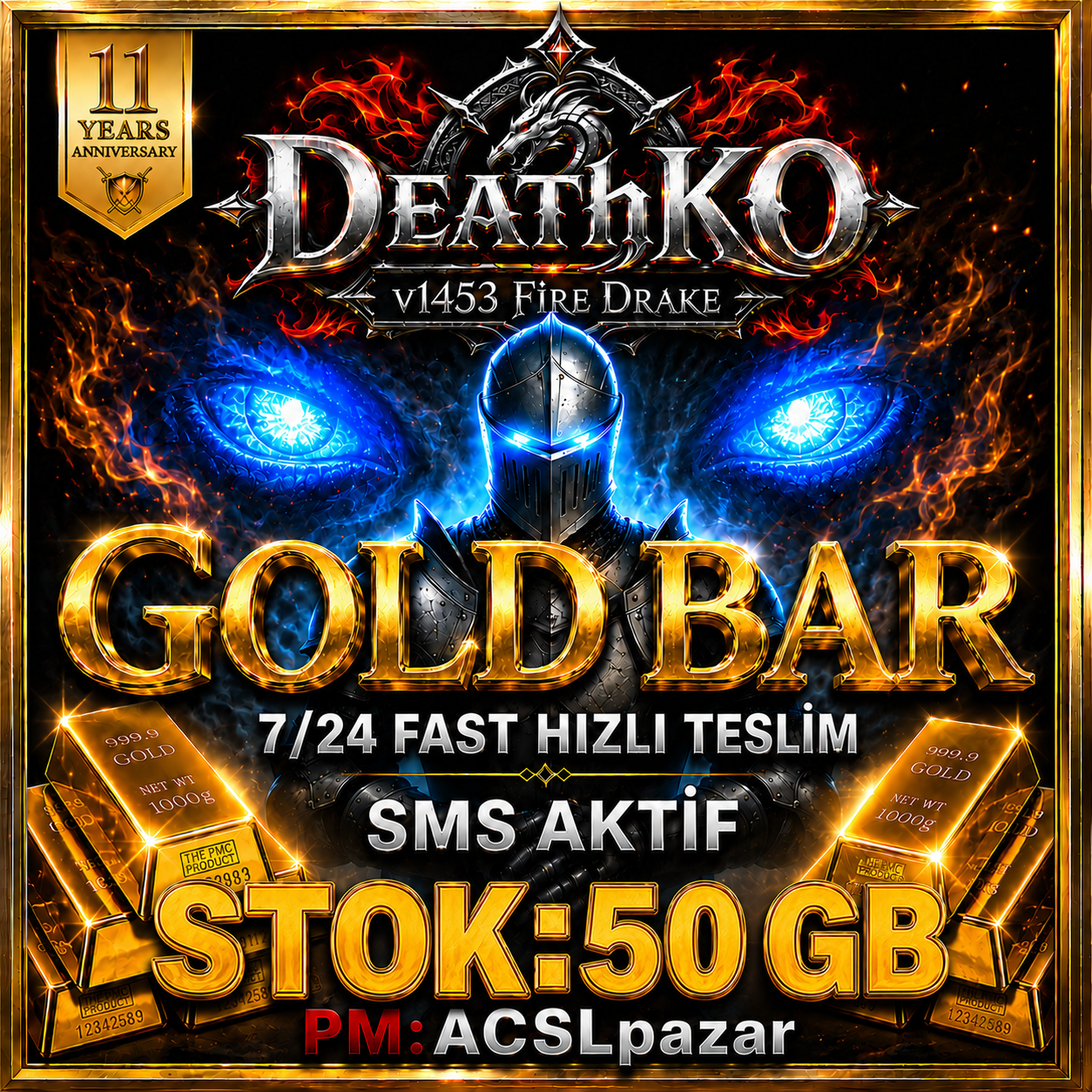 DeathKO - FireDrake Goldbar Pazarı