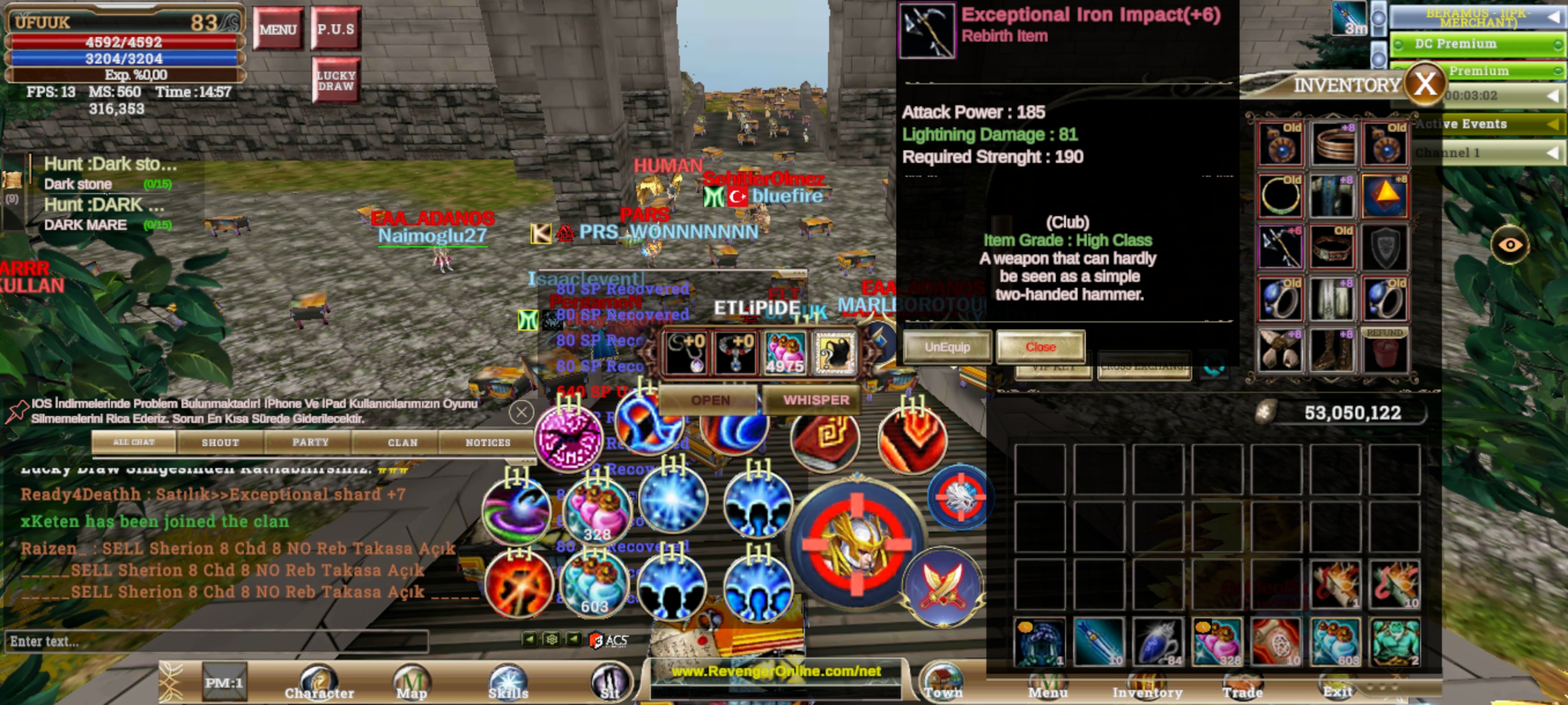 ex ıron impact reb +6 uygun fiyat ve hesapta bulunur full