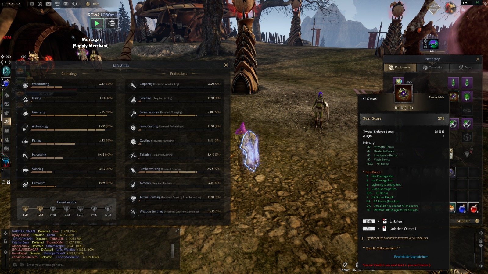 GM 1 - 85/5 - Relic 17 - 6x +30 TOPLAMA ROGUE - NFT BENDEN