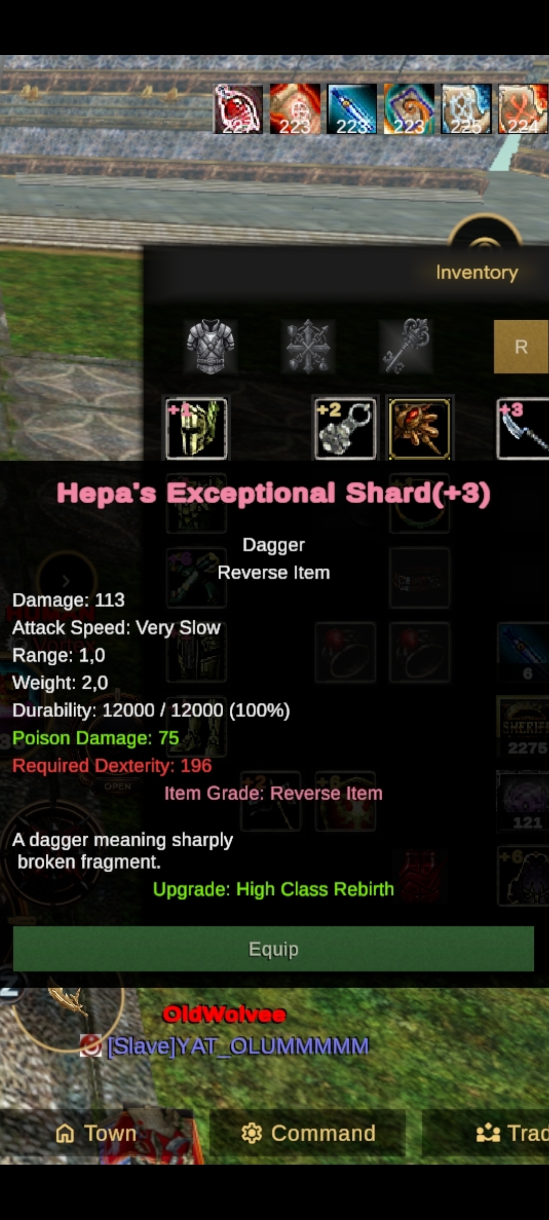reb +3 heppa shard 113 ap