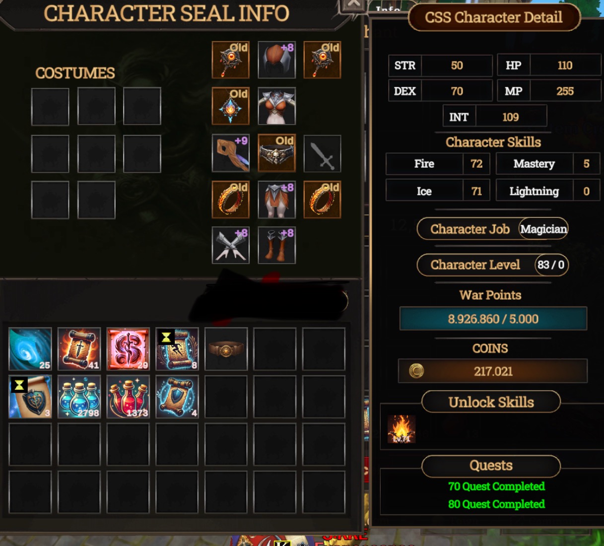 SELL ATLAS İTEMLİ 83 LEVEL MAGE