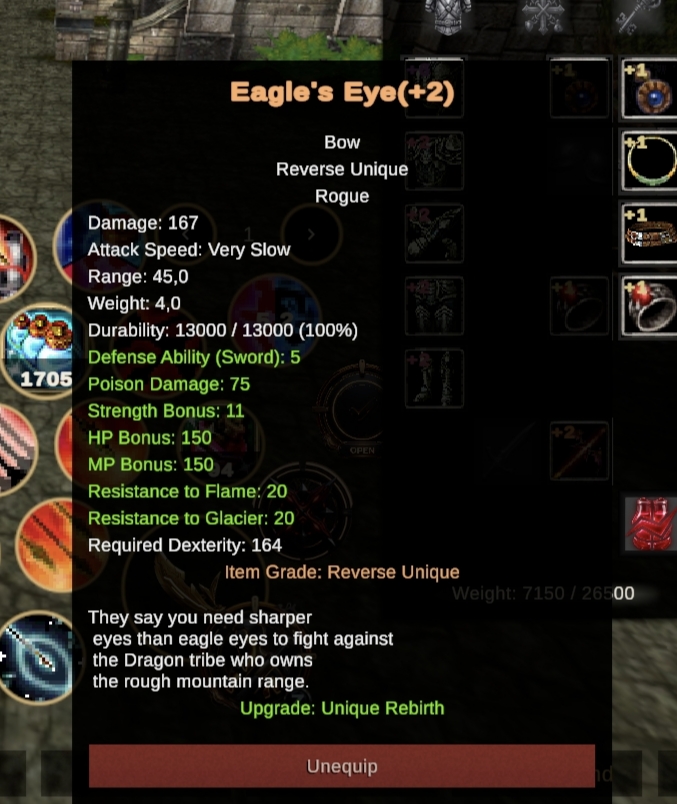 +2 REB EAGLES EYE SERVERDE TEK 167 AP EFSANE ELİT İTEM