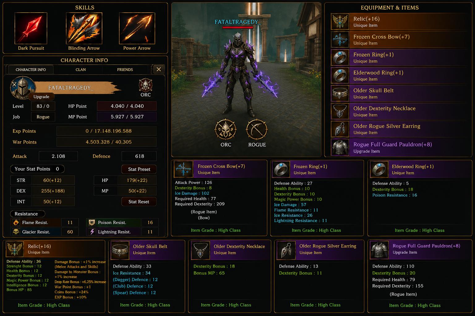 83 LVL OKÇU | 4.5M NP | 70-80-83 SKILL AÇIK | FULL İTEMLİ