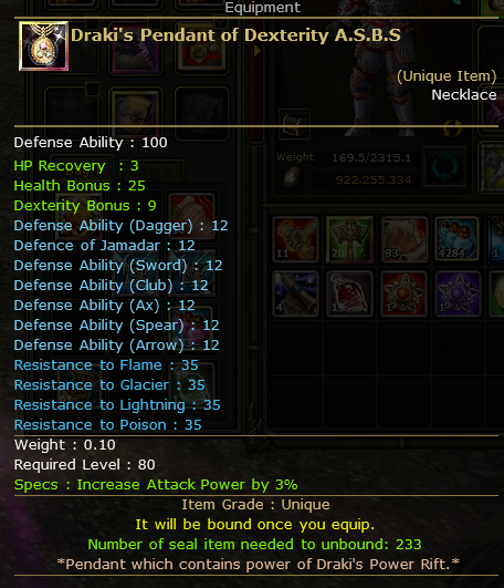A.S.B.S DEX DRAKI