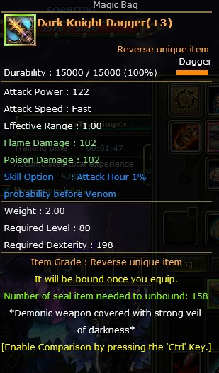 +3 Reb Dark Knight Dagger ( DKD ) - Klasgame.com