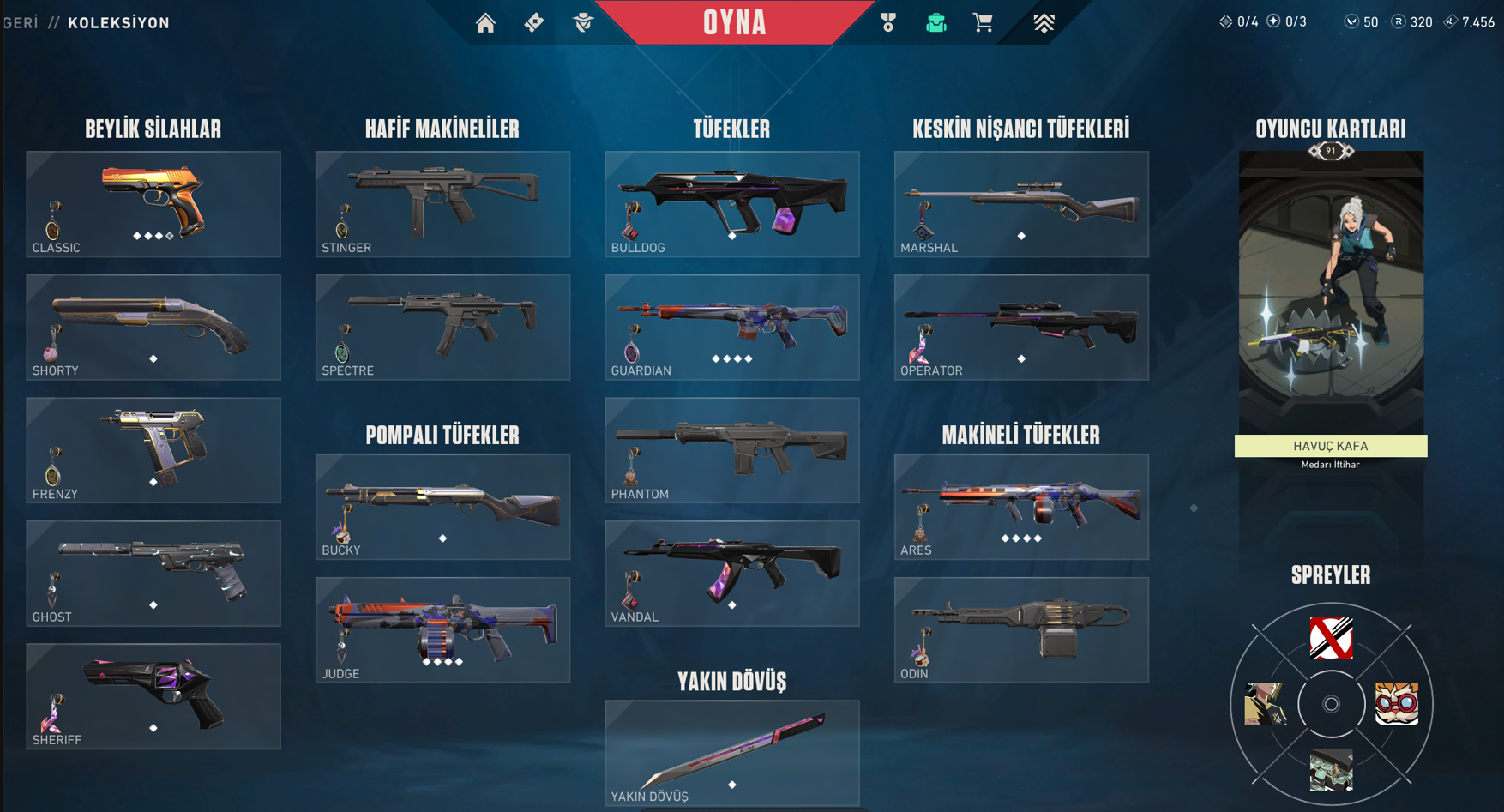 16 SKİNS 1 KNİFE K/TAK SET TR HESABI MAİLLİ MAİNLİK HESAP ACC - Klasgame.com